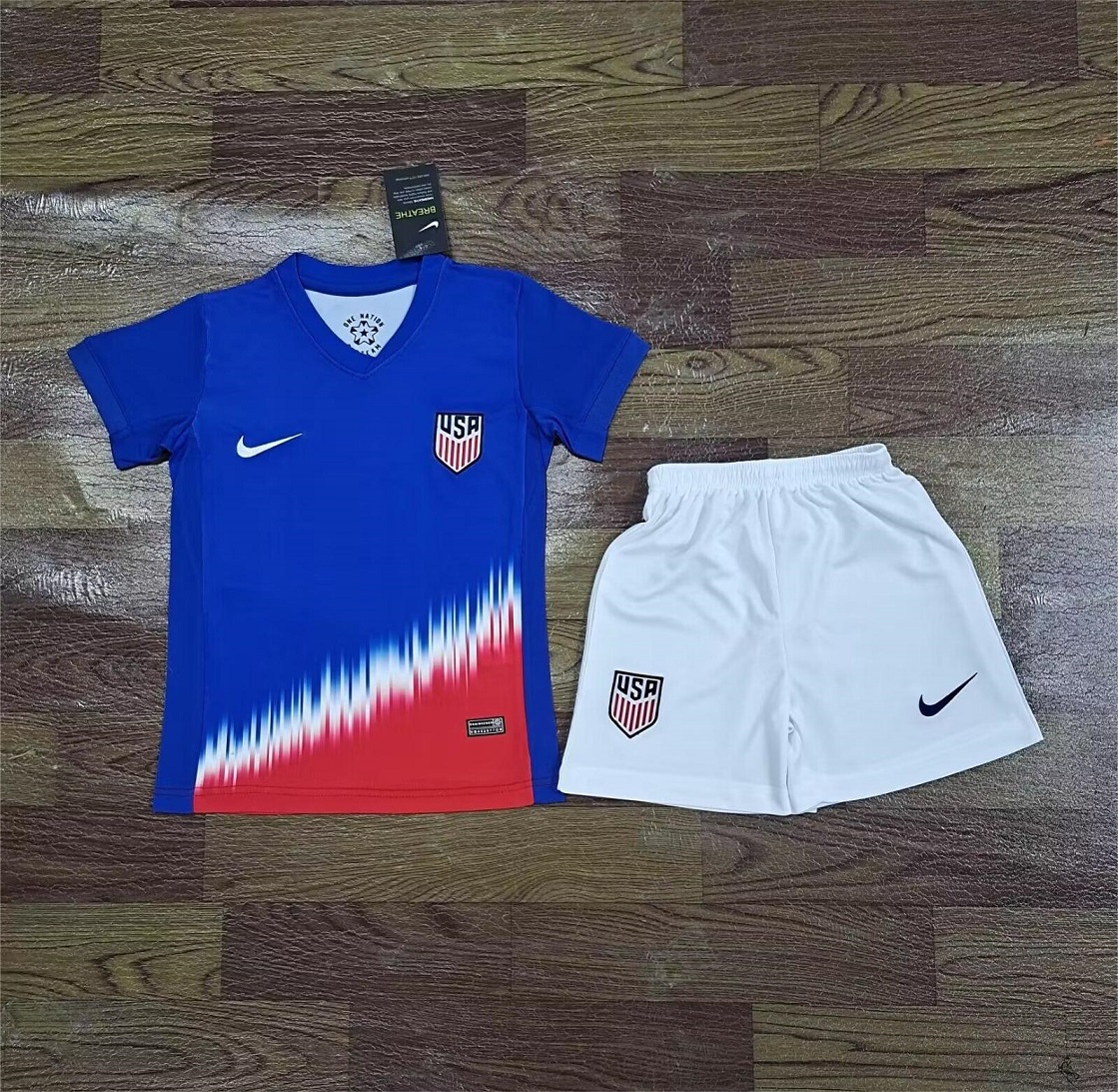 Kids-USA 2024 Away Blue Leaked Soccer Jersey